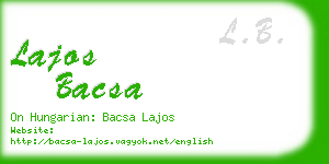 lajos bacsa business card